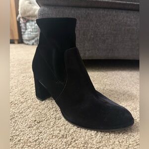 Marc Fisher Velvet Heeled Ankle Boots